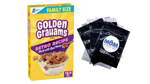 Breakfast Cereal, Graham Cracker Taste, Whole Grain, Family Size, 1 pack, 18.9 oz, plus 3 My Outlet Mall Resealable Storage Pouches