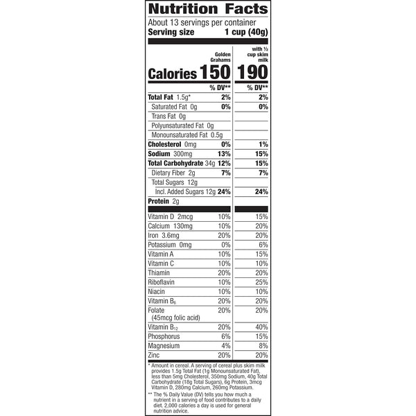 Breakfast Cereal, Graham Cracker Taste, Whole Grain, Family Size, 3 pack, 18.9 oz per pack, plus 3 My Outlet Mall Resealable Storage Pouches