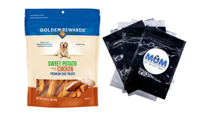 Sweet Potato Wrapped with Chicken Dog Treats, 1 pack, 16 oz, plus 3 My Outlet Mall Resealable Storage Pouches