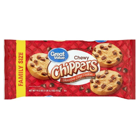 Chewy Chocolate Chip Cookies Family Size - 1 pack - 19.5 oz per pack - plus 3 My Outlet Mall Resealable Storage Pouches