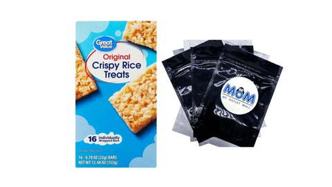 Crispy Rice Treats - 1 pack - 12.48 oz 16 count per pack - plus 3 My Outlet Mall Resealable Storage Pouches