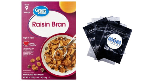 Raisin Bran Breakfast Cereal, 1 Pack, 18.7 oz per pack, plus 3 My Outlet Mall Resealable Storage Pouches