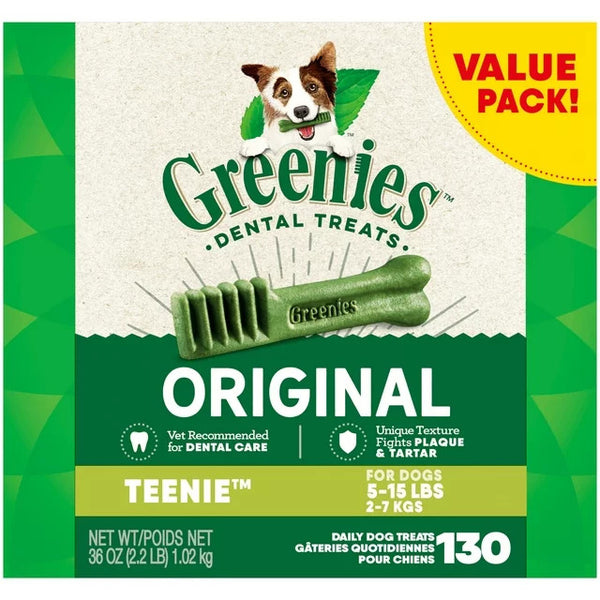 Original Flavor Dental Dog Treats for Dogs, 2 pack, 36 oz per pack, plus 3 My Outlet Mall Resealable Storage Pouches