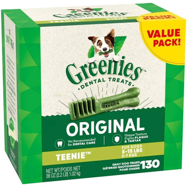 Original Flavor Dental Dog Treats for Dogs, 2 pack, 36 oz per pack, plus 3 My Outlet Mall Resealable Storage Pouches