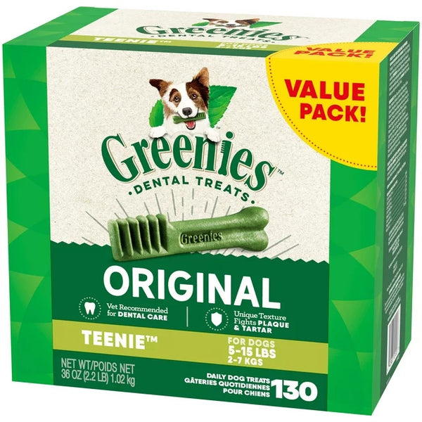 Original Flavor Dental Dog Treats for Dogs, 2 pack, 36 oz per pack, plus 3 My Outlet Mall Resealable Storage Pouches