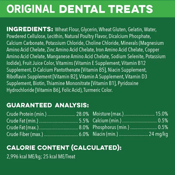 Original Flavor Dental Dog Treats for Dogs, 2 pack, 36 oz per pack, plus 3 My Outlet Mall Resealable Storage Pouches