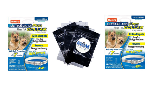 UltraGuard Pro Reflective Flea & Tick Collar for Dogs and Puppies 26" 7 Months Protection, 2 pack, 1 Count per pack, plus 3 My Outlet Mall Resealable Storage Pouches