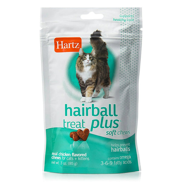 Hairball Remedy Plus Soft Chews for Cats Savory Chicken Flavor, 1 pack, 3 oz, plus 3 My Outlet Mall Resealable Storage Pouches
