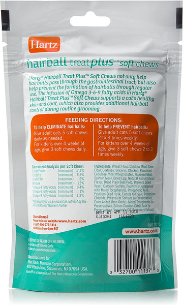 Hairball Remedy Plus Soft Chews for Cats Savory Chicken Flavor, 2 pack, 3 oz per pack, plus 3 My Outlet Mall Resealable Storage Pouches