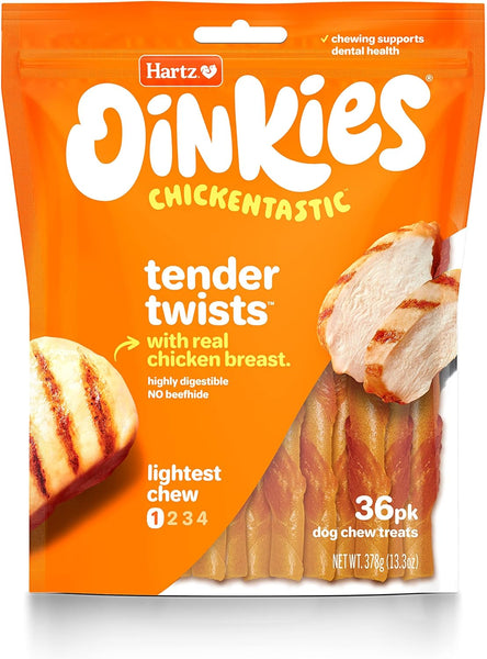 Tender Twists Wrapped with Real Chicken Breast Dog Treats, 2 pack, 13.3 oz (36 count) per pack, plus 3 My Outlet Mall Resealable Storage Pouches