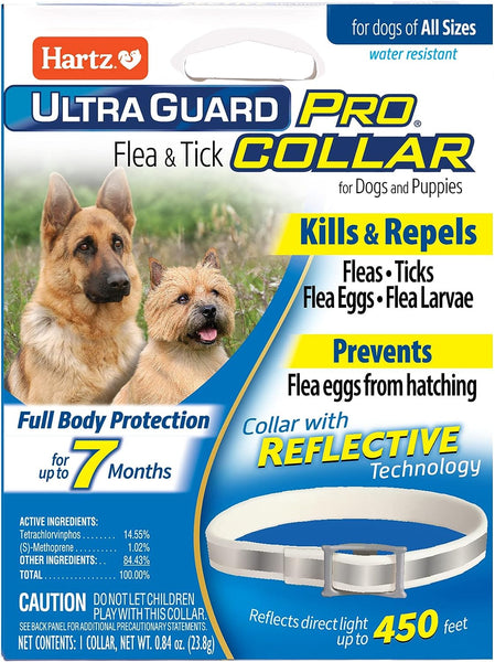 UltraGuard Pro Reflective Flea & Tick Collar for Dogs and Puppies 26" 7 Months Protection, 1 pack, 1 Count, plus 3 My Outlet Mall Resealable Storage Pouches