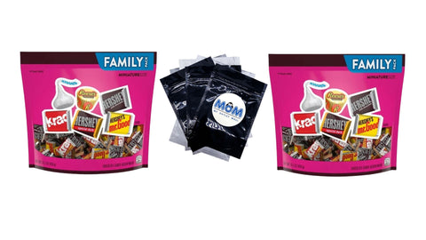 Miniatures Assorted Chocolate Candy, Family Pack, 2 pack, 15.1 oz per pack, plus 3 My Outlet Mall Resealable Storage Pouches