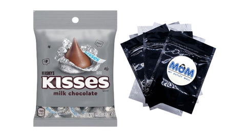 Kisses Milk Chocolate Candy Bag, 1 pack, 4.84 oz, plus 3 My Outlet Mall Resealable Storage Pouches