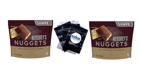 Milk Chocolate with Almonds Candy, Share Pack, 2 pack, 10.1 oz per pack, plus 3 My Outlet Mall Resealable Storage Pouches