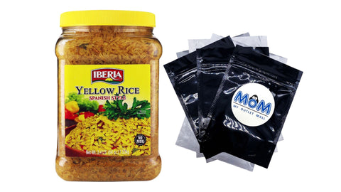 Yellow Rice Spanish Style, 1 pack, 3.4lb, Iberia, plus 3 My Outlet Mall Resealable Storage Pouches