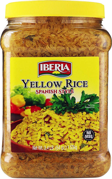 Yellow Rice Spanish Style, 1 pack, 3.4lb, Iberia, plus 3 My Outlet Mall Resealable Storage Pouches