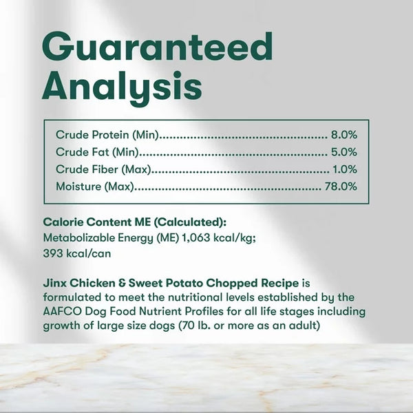 Chopped Chicken Recipe Natural Wet Dog Food, Grain-Free, 3 pack, 13 oz per pack, plus 3 My Outlet Mall Resealable Storage Pouches