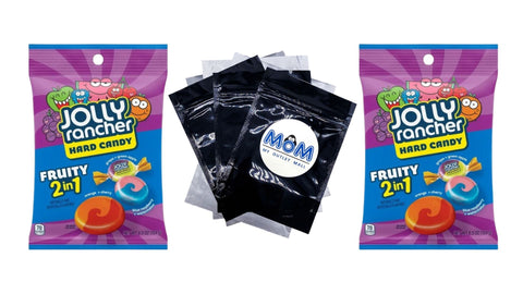 2-in-1 Fruit Flavored Hard Candy, Bag, 2 pack, 6.5 oz per pack, plus 3 My Outlet Mall Resealable Storage Pouches