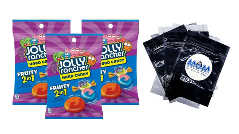 2-in-1 Fruit Flavored Hard Candy, Bag, 3 pack, 6.5 oz per pack, plus 3 My Outlet Mall Resealable Storage Pouches