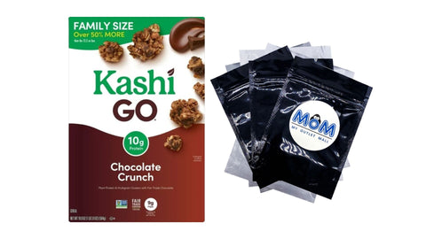 Chocolate Crunch Cold Breakfast Cereal, Family Size, 1 pack, 19.9 oz, plus 3 My Outlet Mall Resealable Storage Pouches