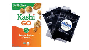 Breakfast Cereal, Vegan Protein, Fiber Cereal, Peanut Butter Crunch Family Size - 1 pack - 21 oz per pack - plus 3 My Outlet Mall Resealable Storage Pouches