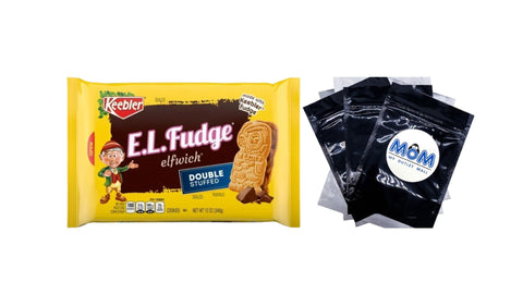 E.L. Fudge Double Stuffed Elfwich Cookies, 1 Pack, 12 oz per pack, plus 3 My Outlet Mall Resealable Storage Pouches