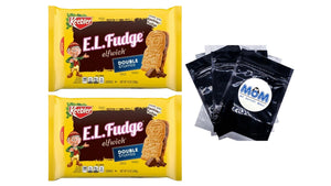 E.L. Fudge Double Stuffed Elfwich Cookies, 2 Packs, 12 oz per pack, plus 3 My Outlet Mall Resealable Storage Pouches