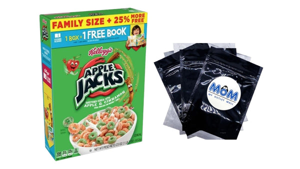 Apple Jacks Original Cold Breakfast Cereal Family Size, 1 Pack, 23 oz per pack, plus 3 My Outlet Mall Resealable Storage Pouches