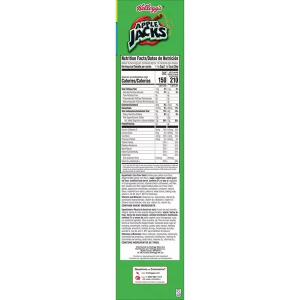 Apple Jacks Original Cold Breakfast Cereal Family Size, 1 Pack, 23 oz per pack, plus 3 My Outlet Mall Resealable Storage Pouches