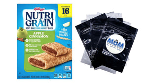 Nutri-Grain Apple Cinnamon Chewy Soft Baked Breakfast Bars, Ready-to-Eat, 1 pack, 16 Count, plus 3 My Outlet Mall Resealable Storage Pouches