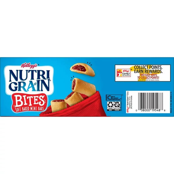 Nutri-Grain Bites Strawberry Chewy Soft Baked Mini Bars, Ready-to-Eat, 3 pack, 13 oz per pack, plus 3 My Outlet Mall Resealable Storage Pouches