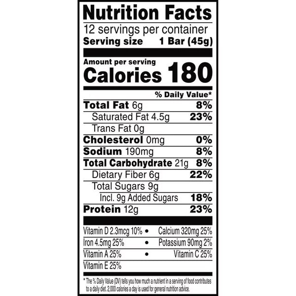 Chocolatey Chip Cookie Dough Chewy Protein Meal Bars Ready-to-Eat, 1 pack, 19 oz 12 count, plus 3 My Outlet Mall Resealable Storage Pouches