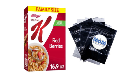 Red Berries Breakfast Cereal, Family Size, 1 pack, 16.9 oz, plus 3 My Outlet Mall Resealable Storage Pouches