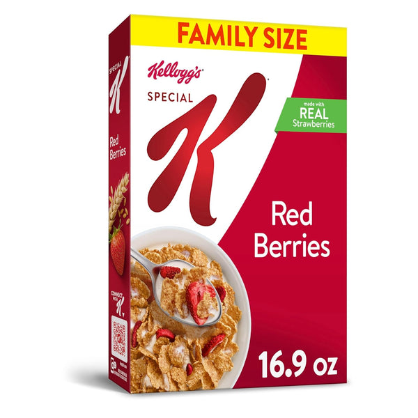 Red Berries Breakfast Cereal, Family Size, 2 pack, 16.9 oz per pack, plus 3 My Outlet Mall Resealable Storage Pouches