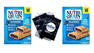 Nutri-Grain Blueberry Chewy Soft Baked Breakfast Bars, Ready-to-Eat - 2 packs - 16 Count - plus 3 My Outlet Mall Resealable Storage Pouches