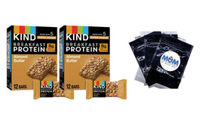 Breakfast Protein Bars Almond Butter, 2 Packs, 21.12 oz 12 count per pack, plus 3 My Outlet Mall Resealable Storage Pouches