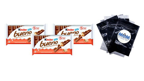 Milk Chocolate and Hazelnut Cream Candy Bar, 3 pack, 7.5 oz per pack, plus 3 My Outlet Mall Resealable Storage Pouches