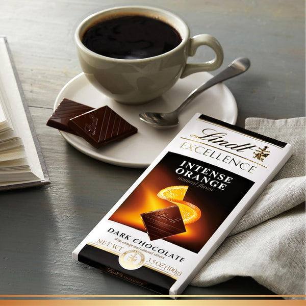Excellence Intense Orange Dark Chocolate Candy Bar, 1 pack, 3.5 oz, plus 3 My Outlet Mall Resealable Storage Pouches