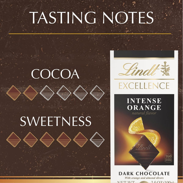Excellence Intense Orange Dark Chocolate Candy Bar, 1 pack, 3.5 oz, plus 3 My Outlet Mall Resealable Storage Pouches
