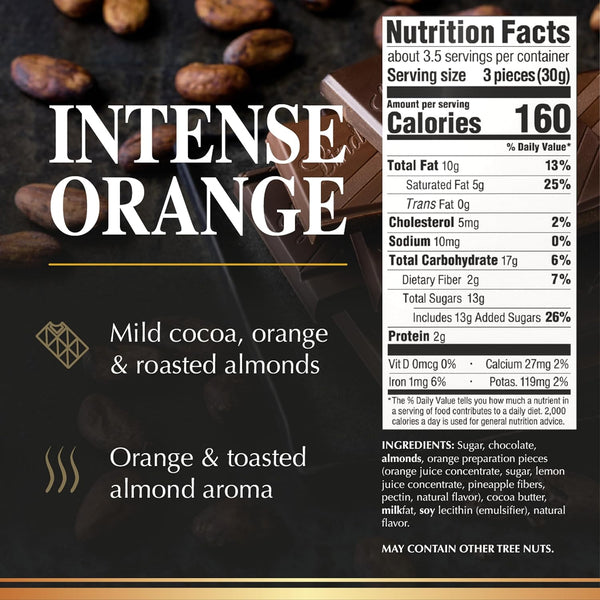 Excellence Intense Orange Dark Chocolate Candy Bar, 1 pack, 3.5 oz, plus 3 My Outlet Mall Resealable Storage Pouches