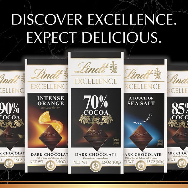 Excellence Intense Orange Dark Chocolate Candy Bar, 1 pack, 3.5 oz, plus 3 My Outlet Mall Resealable Storage Pouches