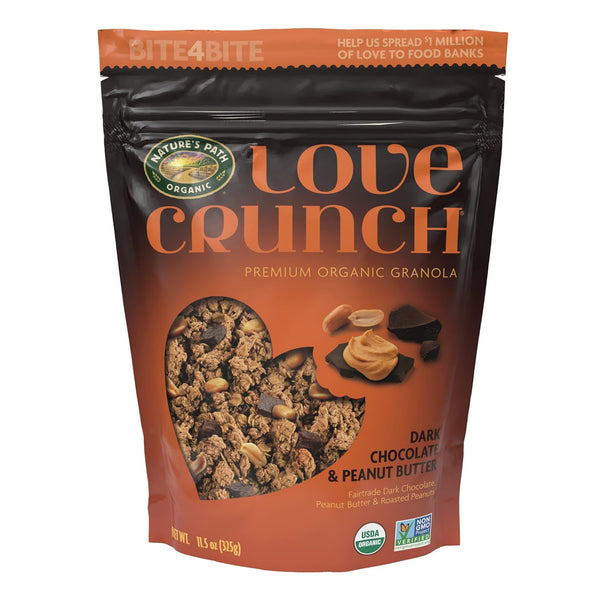 Organic Granola, Dark Chocolate and Peanut Butter, 2 pack, 11.5 oz per pack, plus 3 My Outlet Mall Resealable Storage Pouches