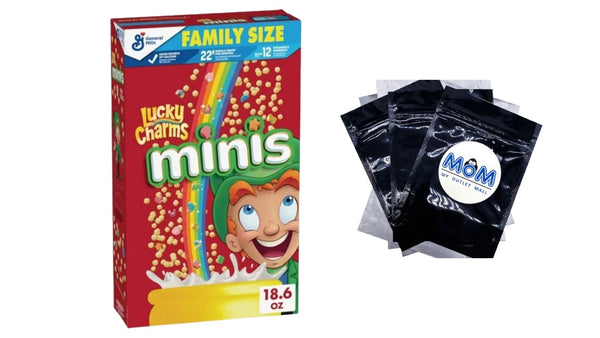 Minis Cereal with Marshmallows, Kids Breakfast Cereal, Family Size, 1 Pack, 18.6 oz per pack, plus 3 My Outlet Mall Resealable Storage Pouches