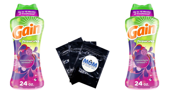 Laundry Scent Booster Beads, Moonlight Breeze Scent- 2 packs - 24 oz - plus 3 My Outlet Mall Resealable Storage Pouches