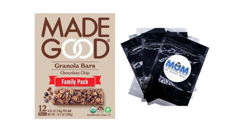 Chocolate Chip Granola Bars, 12 Healthy Snack Bars - 1 pack - 10.2 oz 12 count per pack - plus 3 My Outlet Mall Resealable Storage Pouches