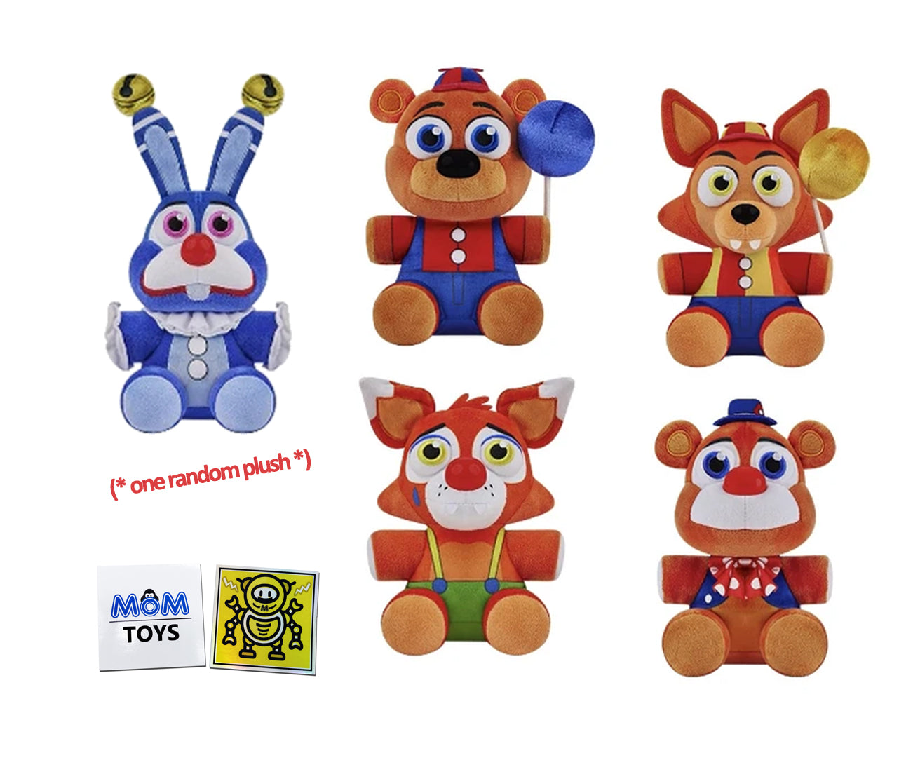 Funko Plushies Five Nights at Freddy's Circus Plush Collectible Plush (One Random) FNAF Plushies and 2 My Outlet Mall Stickers