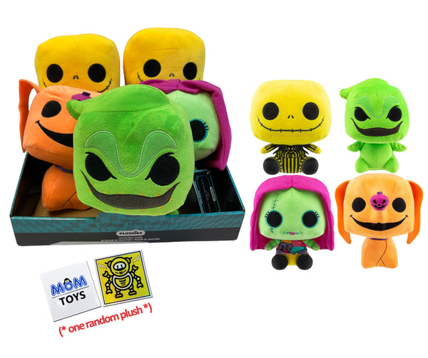 Funko Plushies Nightmare Before Christmas Blacklights Collectible Plush (One Random) Neon Plushies and 2 My Outlet Mall Stickers