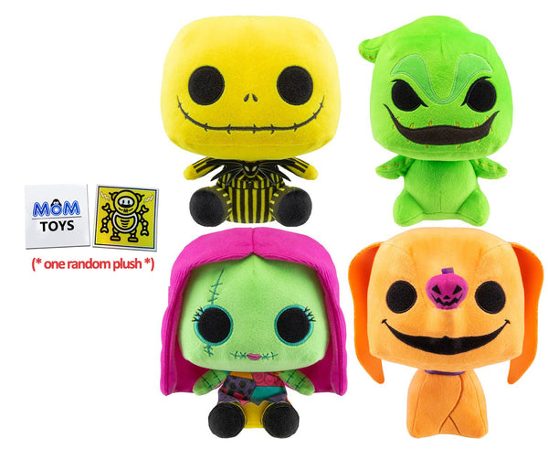 Funko Plushies Nightmare Before Christmas Blacklights Collectible Plush (One Random) Neon Plushies and 2 My Outlet Mall Stickers