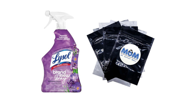 All-Purpose Cleaner, Sanitizing and Disinfecting Spray, Lavender & Cotton Blossom - 1 pack - 32 oz per pack - plus 3 My Outlet Mall Resealable Storage Pouches