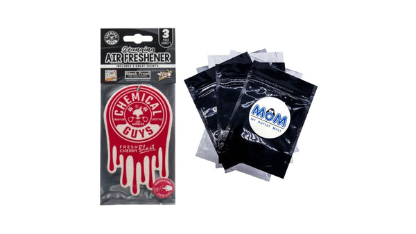 Hanging Air Freshener Variety, Black Frost, Cherry Blast, Pina Colada - 1 pack - 3 count per pack - plus 3 My Outlet Mall Resealable Storage Pouches
